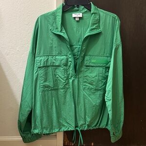 Diane Von Furstenberg target Vibrant Green Utility windbreaker